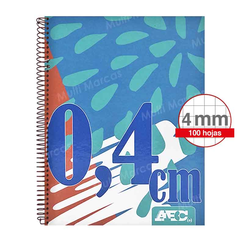 Cuaderno ABC Espiral Tamaño Carta Cuadrícula Intermedia 4mm.
