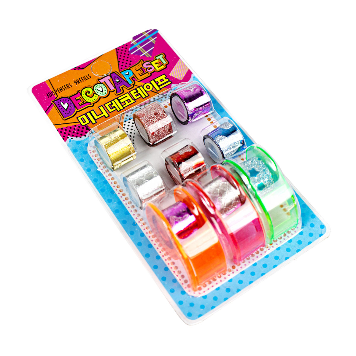 Set de Decotape - Diurex tornasol 3D con dispensador de cinta