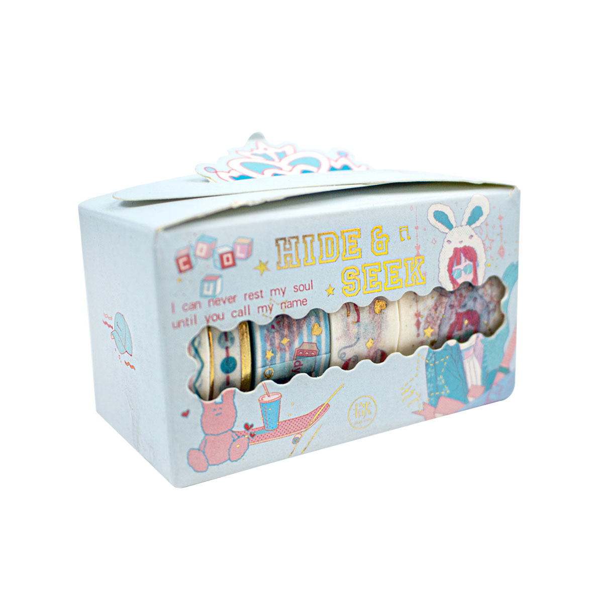 Set de 5 Washi Tape (Cinta Adhesiva con diseño) en caja MPC55