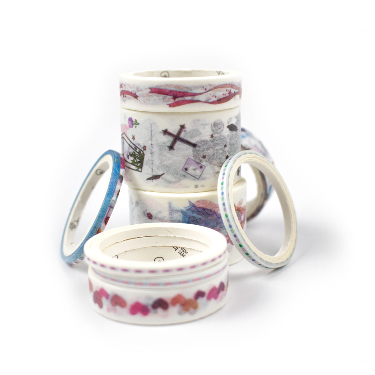 Set de 9 Washi Tape (Cinta Adhesiva con diseño) LYDZ-2 MPC149
