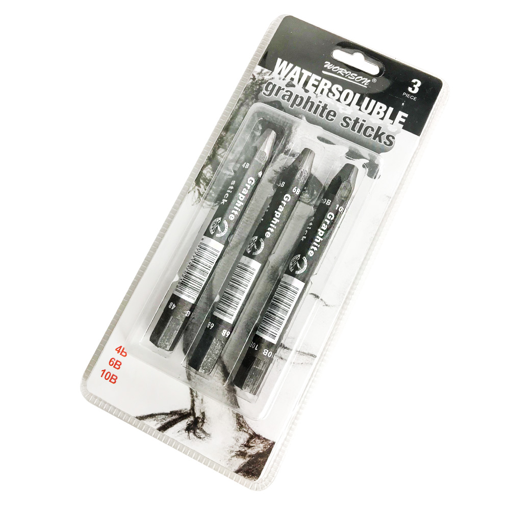 Set de 3 Grafitos Gruesos de Diferentes Grados 4B, 6B, 10B    W-WG3