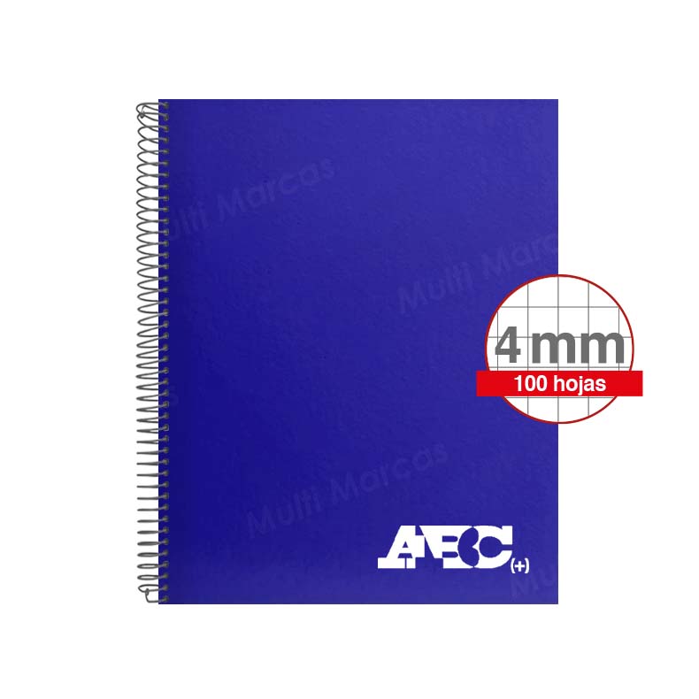 Cuaderno Espiral ABC Tamaño Medio 1/2 Oficio Cuadrícula Intermedia