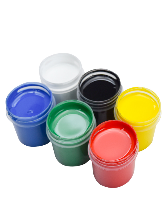Set de 6 Botes de Pintura a Dedos - 30 ml/Bote MA505 MANGO