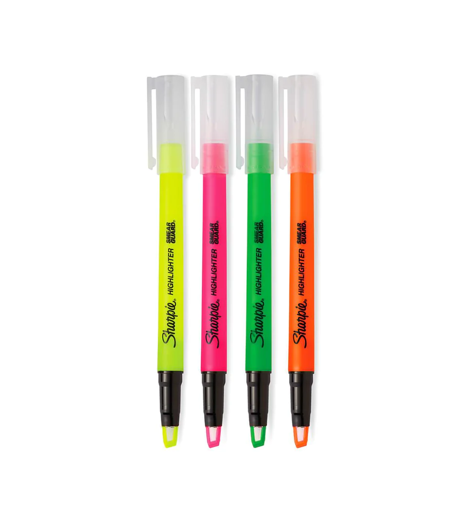 Juego de Resaltadores Sharpie Clear Stick 4 Unidades 1950749