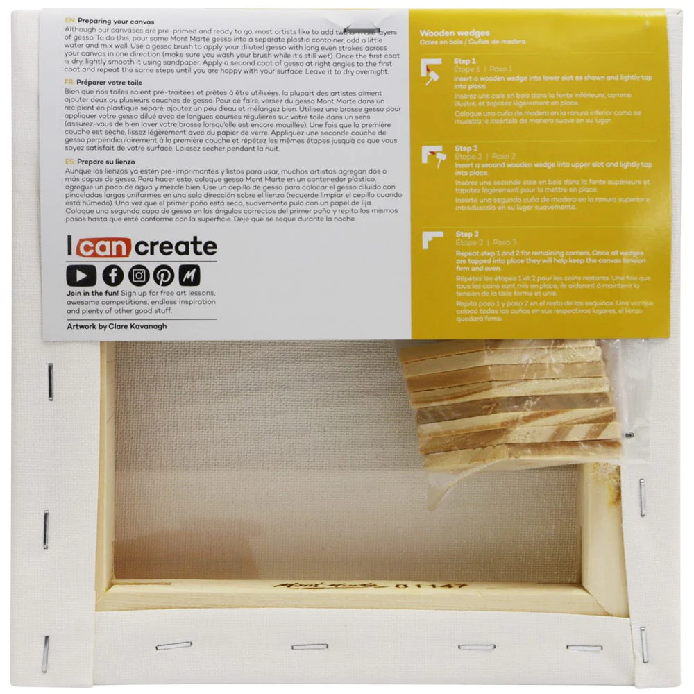 Lona / Lienzo de doble grosor Signature 20,3 x 20,3 cm (8 x 8 pulg.) Mont Marte CSDT2020