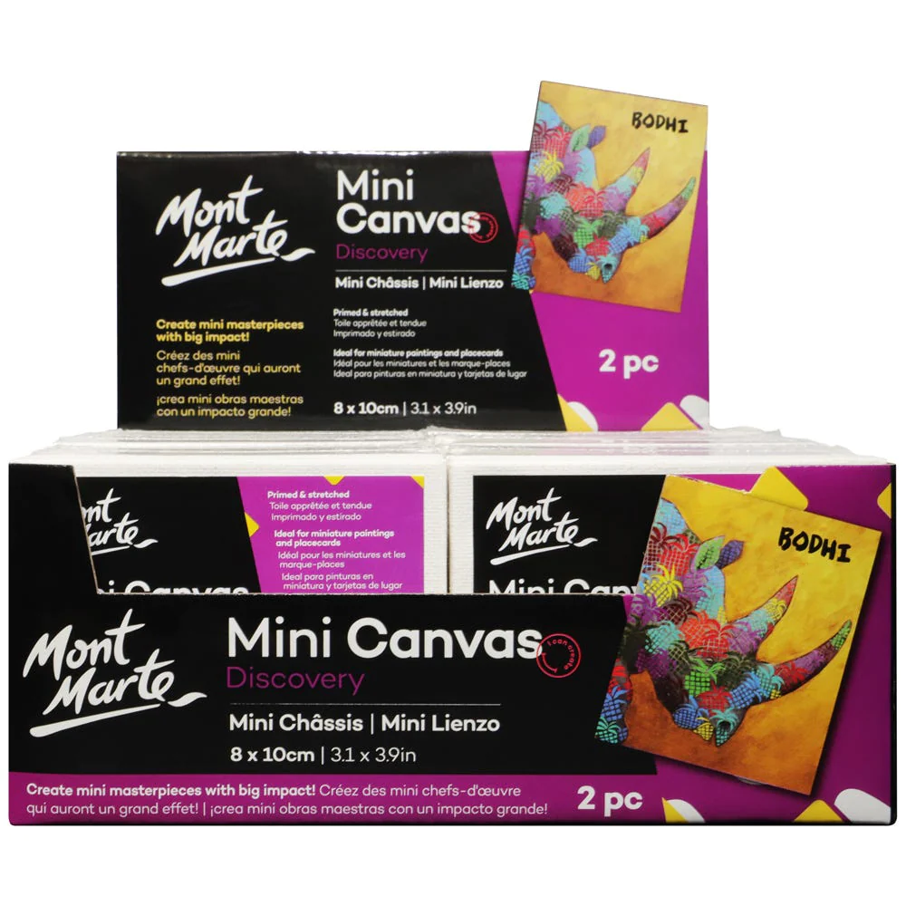 Mini Canvas Discovery 8 x 10 cm (3,1 x 3,9 pulg.) 2 piezas (Lienzo) Mont Marte CAXX0810