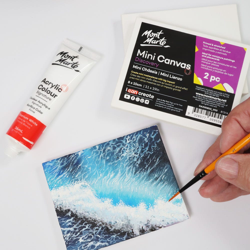 Mini Canvas Discovery 8 x 10 cm (3,1 x 3,9 pulg.) 2 piezas (Lienzo) Mont Marte CAXX0810