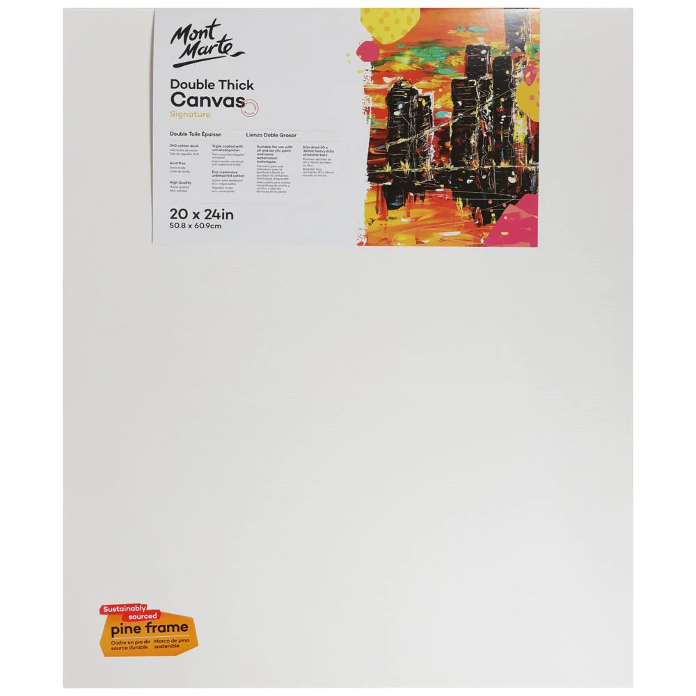 Lienzo Marco de Pino de Lona de Estudio de Doble Grosor, 50,8 x 60,9 cm (20 x 24 pulgadas) Mont Marte CSDT5060