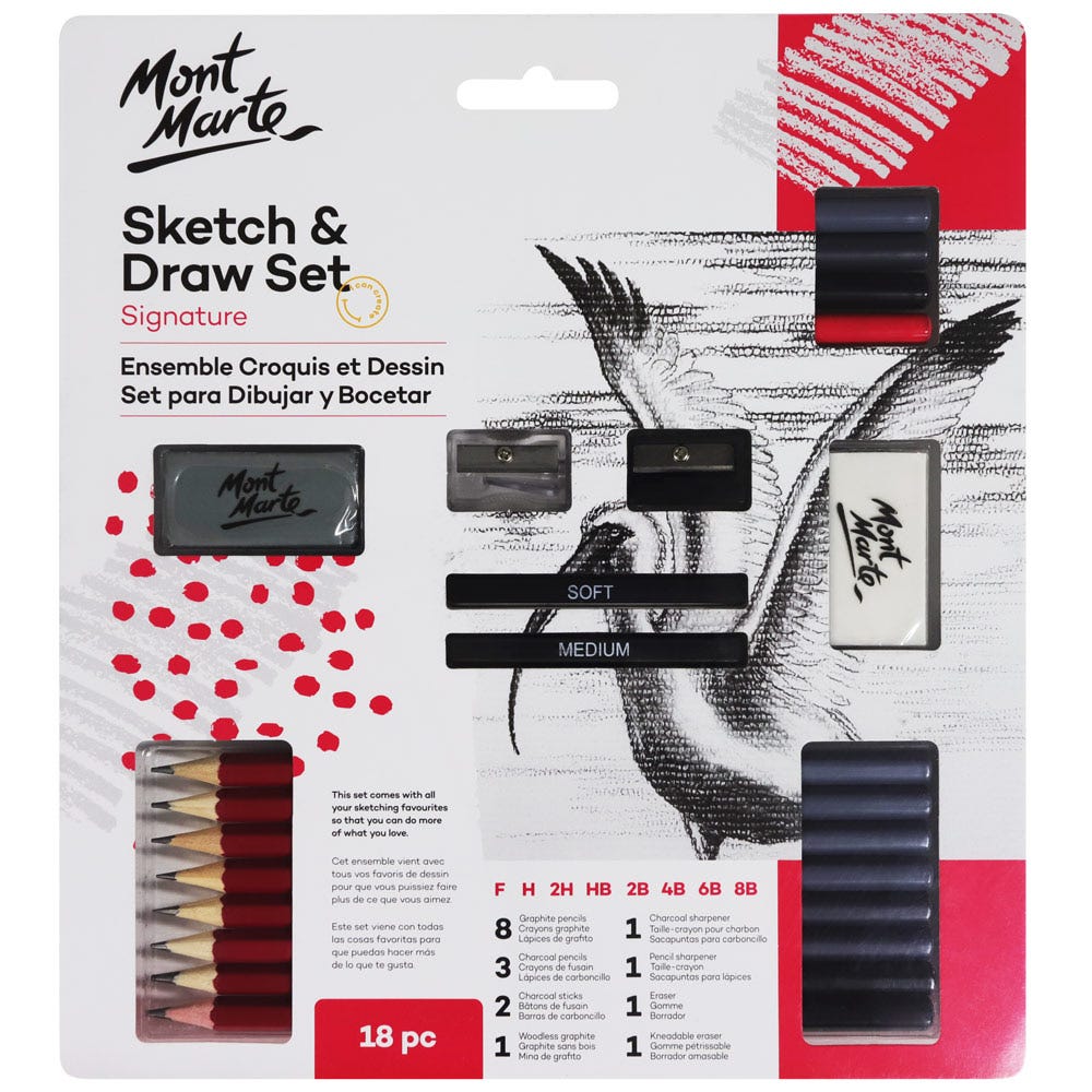 Sketch & Draw Juego de firmas de 18 piezas MPN0039