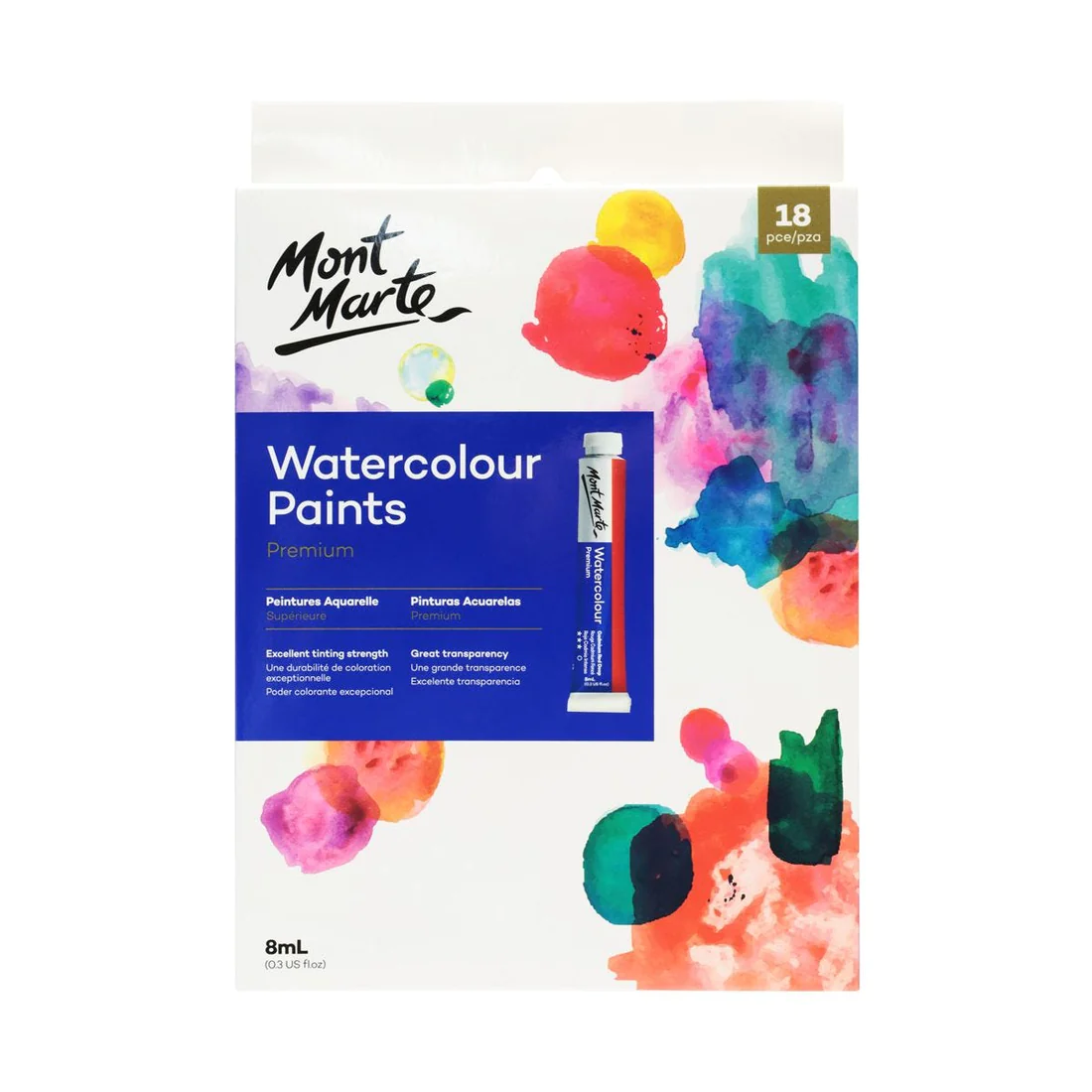Set de Acuarela Premium Mont Marte 18 piezas