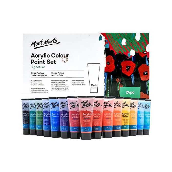 Set de Pintura Acrílica Signature 24 Piezas , 75 ml. - Mont Marte - MSCH2475