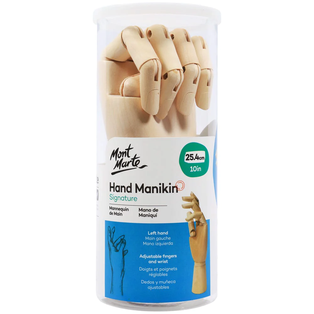 Maniquí de Mano Izquierda  Articulable de Madera - Mont Marte -MAXX0035