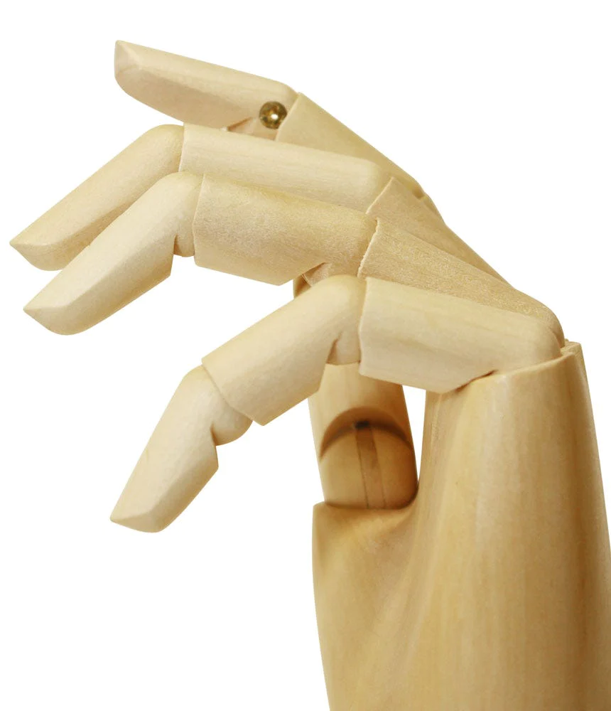 Maniquí de Mano Izquierda  Articulable de Madera - Mont Marte -MAXX0035