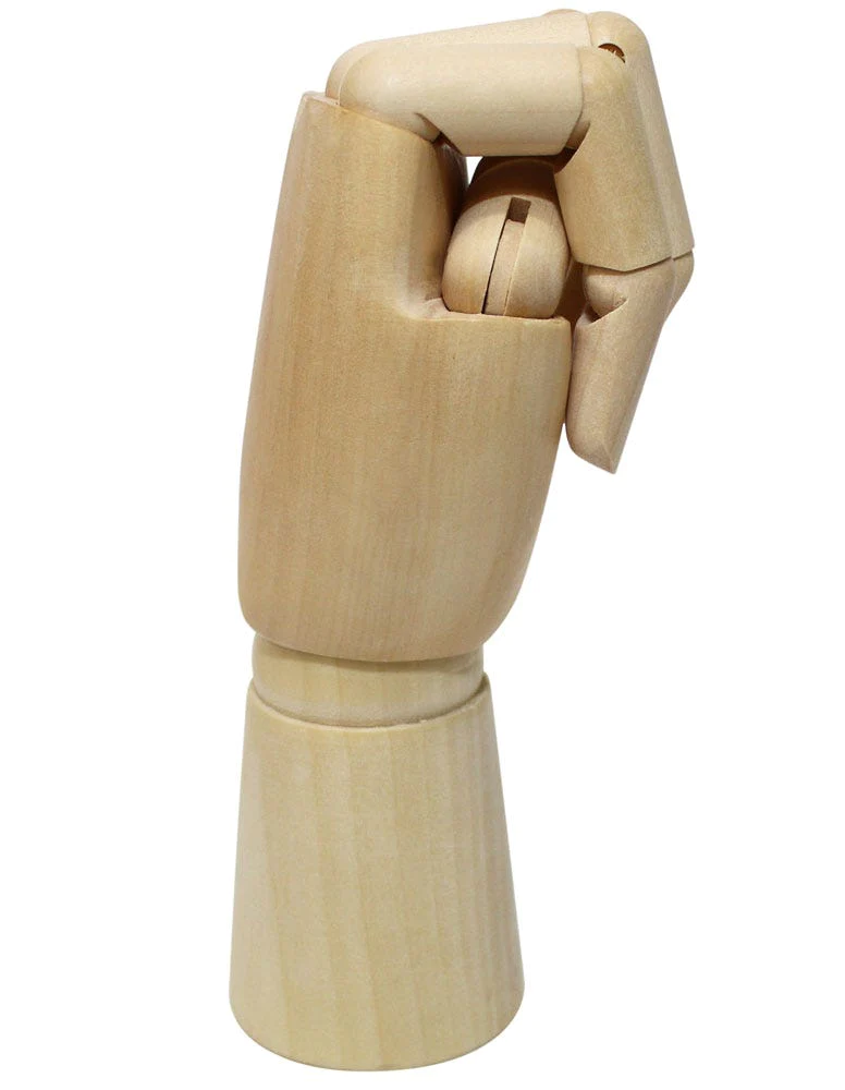 Maniquí de Mano Izquierda  Articulable de Madera - Mont Marte -MAXX0035