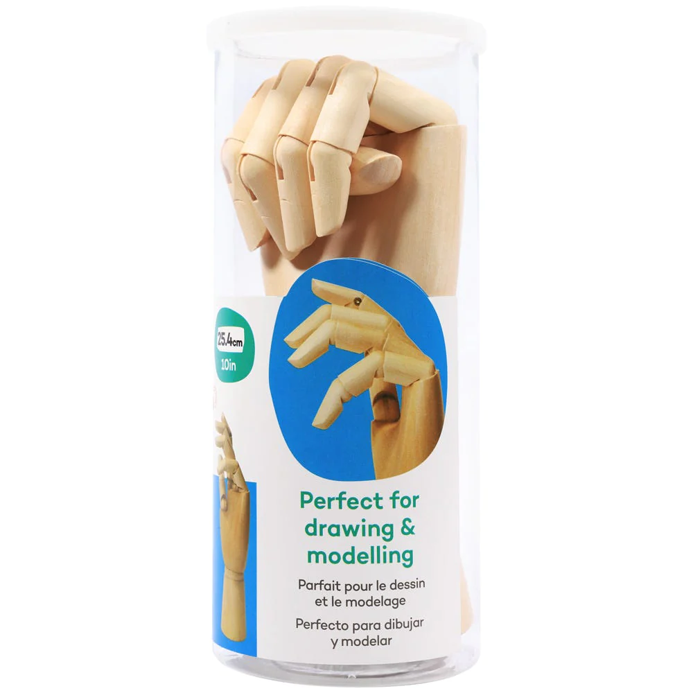 Maniquí de Mano Izquierda  Articulable de Madera - Mont Marte -MAXX0035