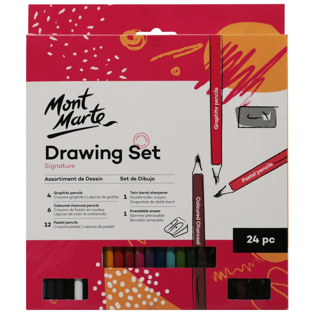 Set de Dibujo con 24 Piezas Signature - Mont Marte -MMGS0020