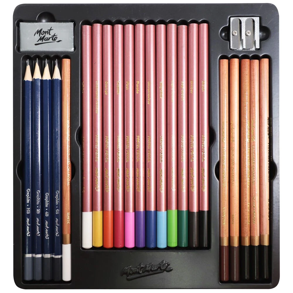 Set de Dibujo con 24 Piezas Signature - Mont Marte -MMGS0020