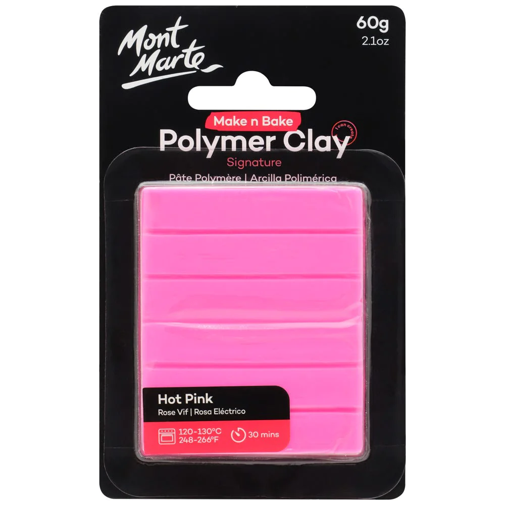 Arcilla Polimérica Signature 60g - Rosa fuerte Mont Marte MMSP6043