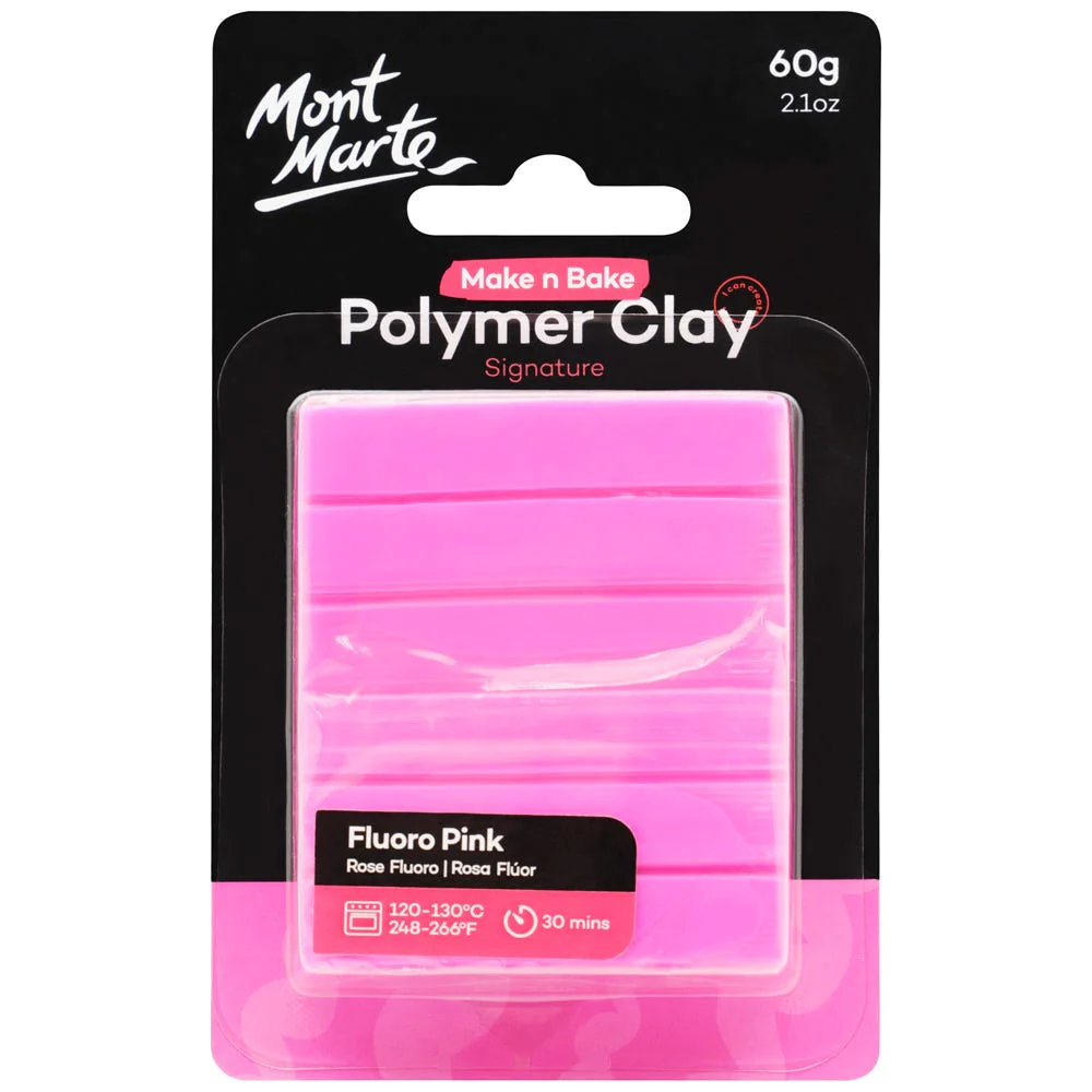 Arcilla Polimérica Signature 60g - Rosa fluor Mont Marte MMSP6042