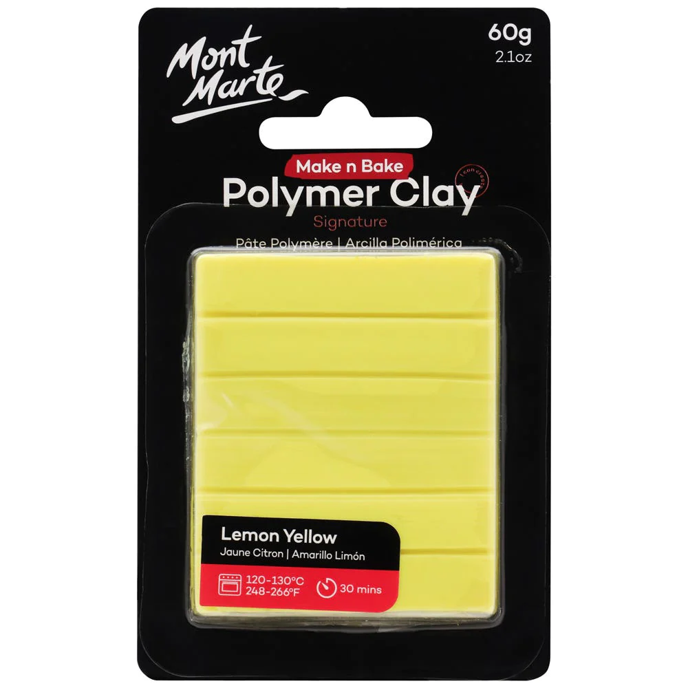 Arcilla Polimérica Signature 60g - Amarillo Limón Mont Marte MMSP6014