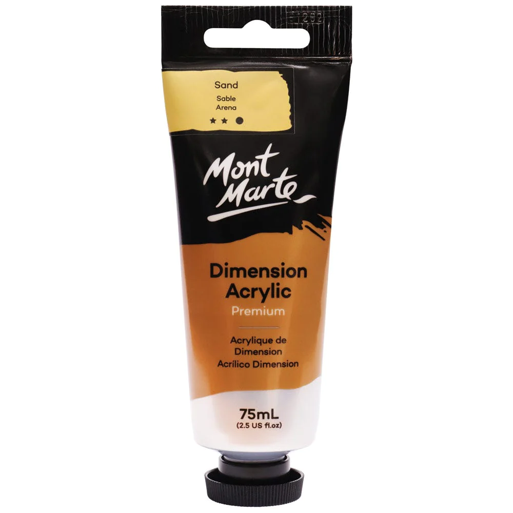 Tubo de Pintura Acrílica Dimension Premium 75ml - Color Arena - Mont Marte - PMDA0007