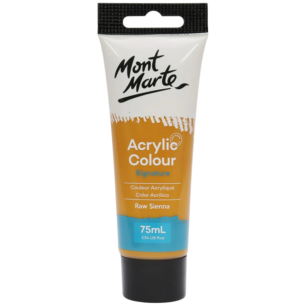 Tubo de Pintura Acrílica Signature 75ml - Color Ocre Siena - Mont Marte - MSCH7506