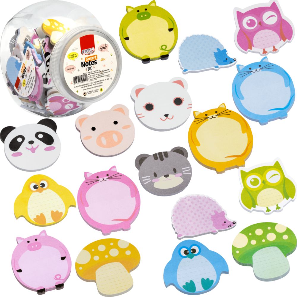 Post It Con Temática de Animales Zoo - Smart Notes - BRW - BA0200