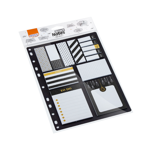 Set de Post It Múltiple Negro 13 Diseños x 25 Hojas- Smart Notes - BRW - BA0703