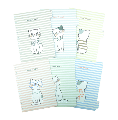 Kit de 6 Divisores y 2 Sub Tapas Best Friend Gatos Tamaño 19x24 cm. - BRW - CD1021