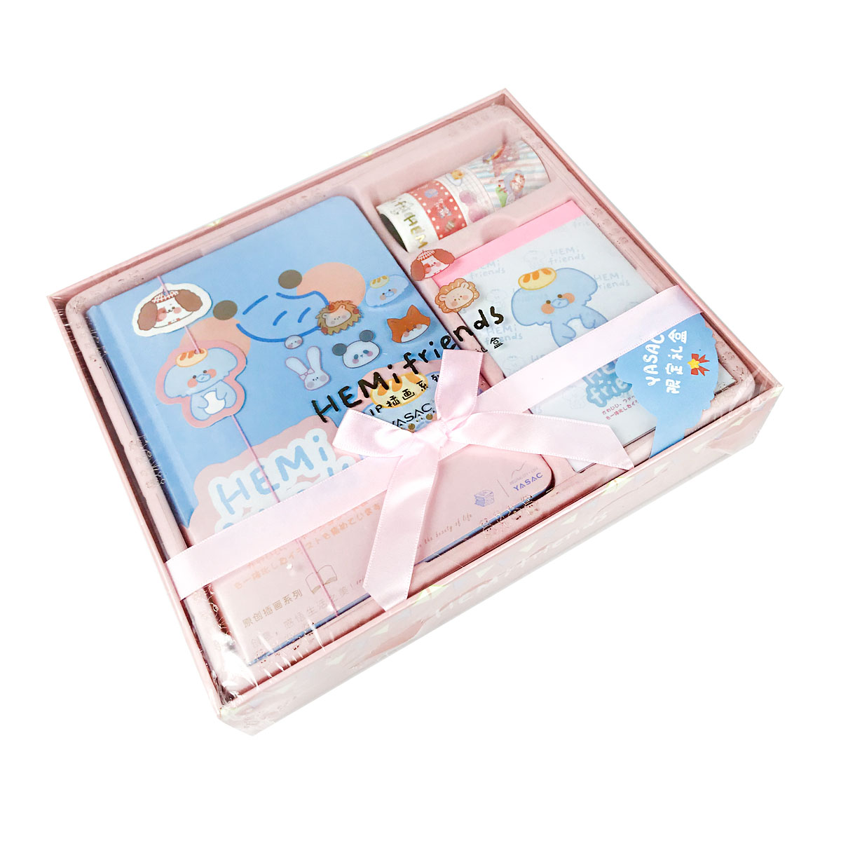 Pack Hemifriends diario, Block de notas y Washitape.