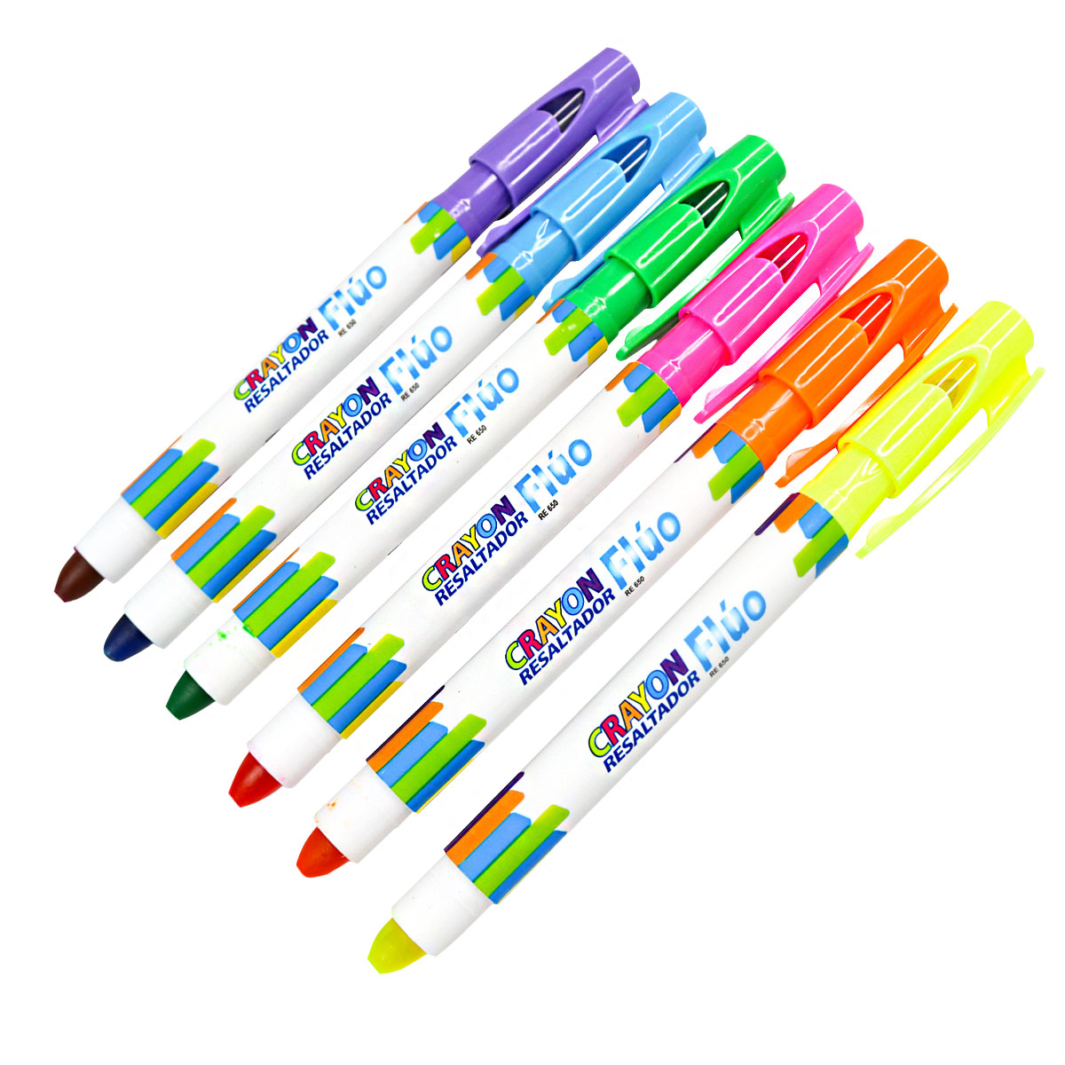 Set de 6 Resaltadores Crayón Flúo - RE650 - SABONIS
