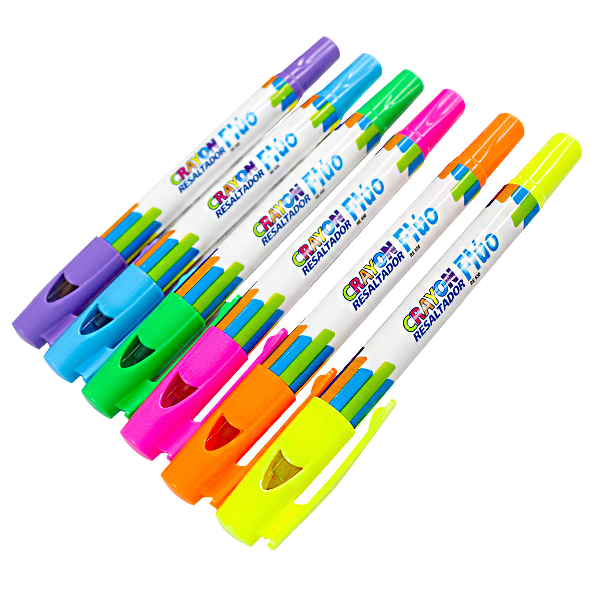 Set de 6 Resaltadores Crayón Flúo - RE650 - SABONIS
