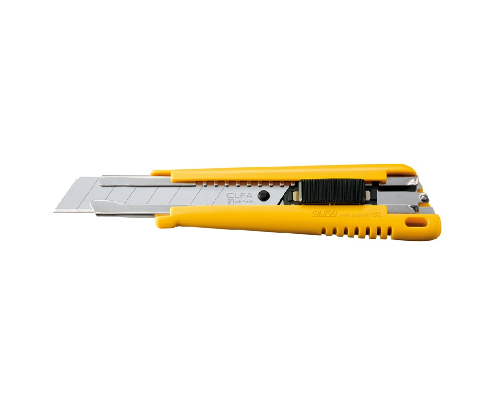 Cortador / Estilete de Trabajo Pesado con Cuchilla 18 mm y Bloqueo Automático, Mod. EXL - OLFA