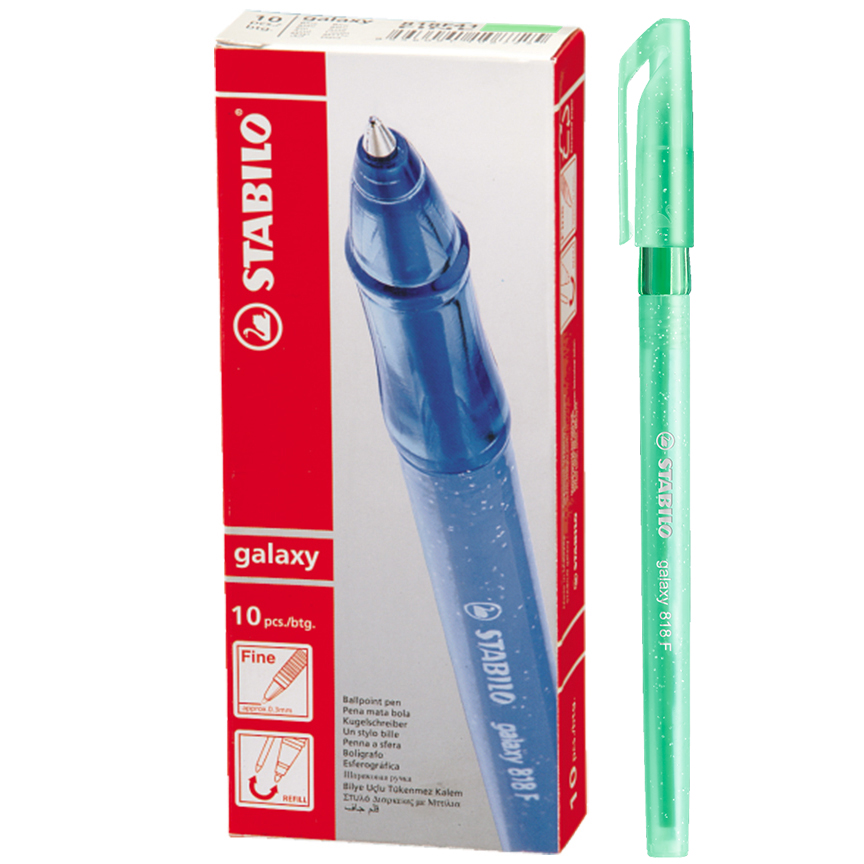 Set de 10 Bolígrafos Galaxy Color Verde