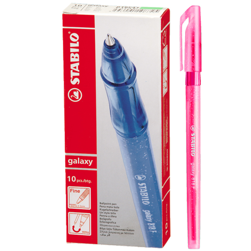 Set de 10 Bolígrafos Galaxy Color Rojo - STABILO