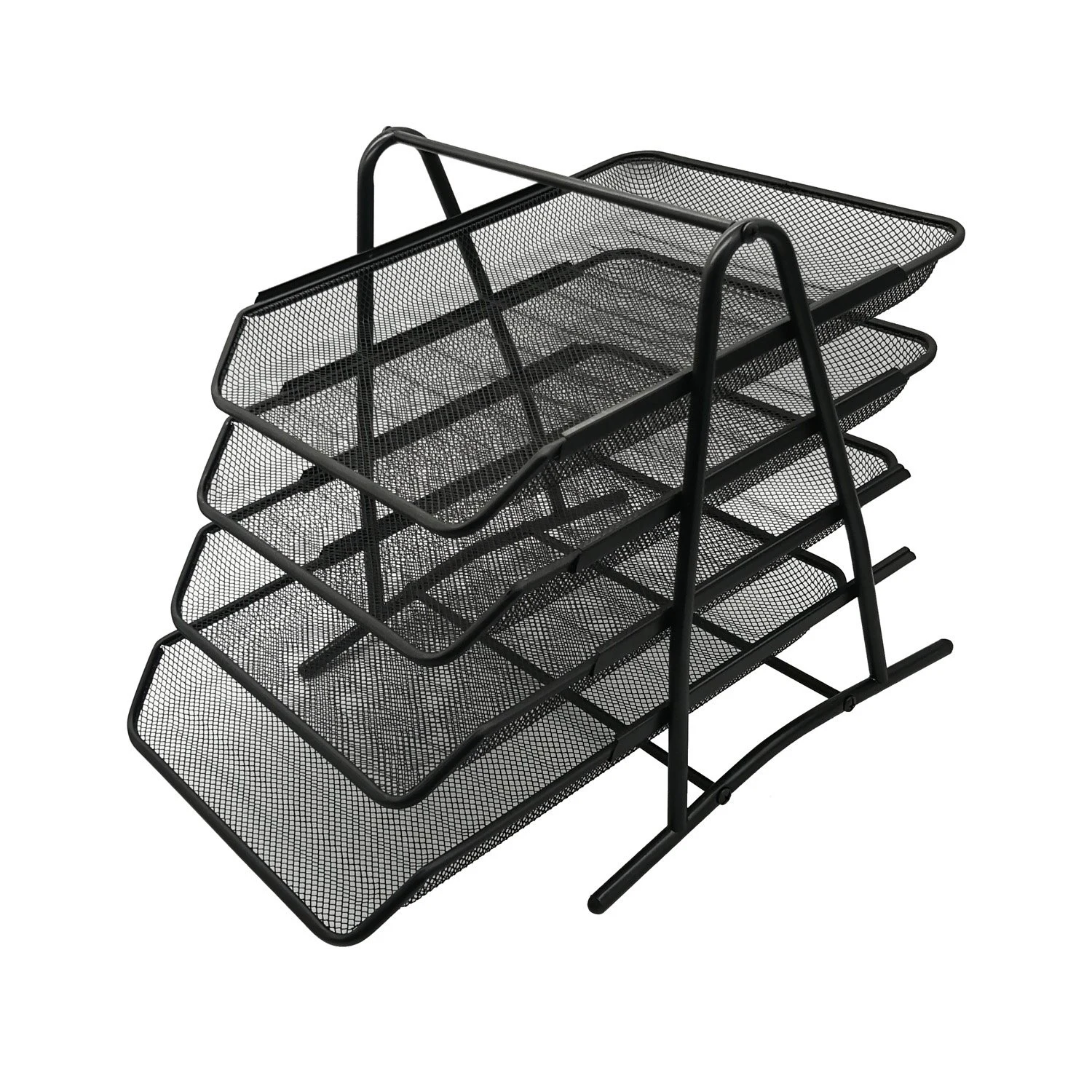 Bandeja Metálica de 4 Pisos, Soporte Tipo Malla - BR-7026B