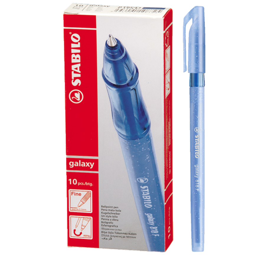 Set de 10 Bolígrafos Galaxy Color Azul - STABILO