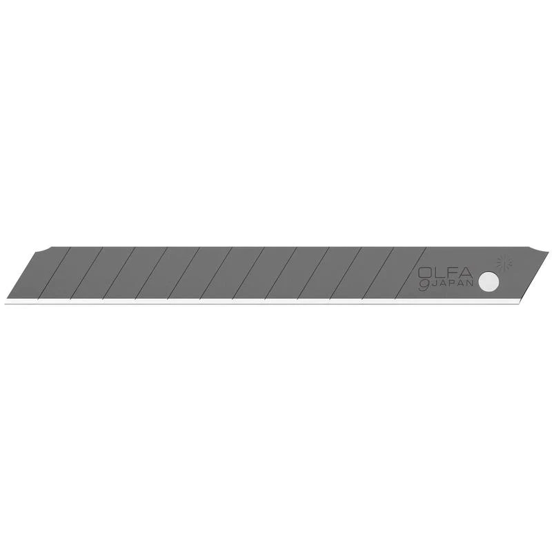 Set de 10 Cuchillas de Repuesto Hoja a Presión Negra ultra Afilada de 9 mm - Mod. ASBB-10 - OLFA
