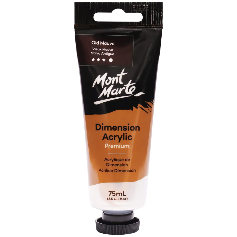 Tubo de Pintura Acrílica Dimension Premium 75ml - Color Malva Antiguo - Mont Marte - PMDA0015