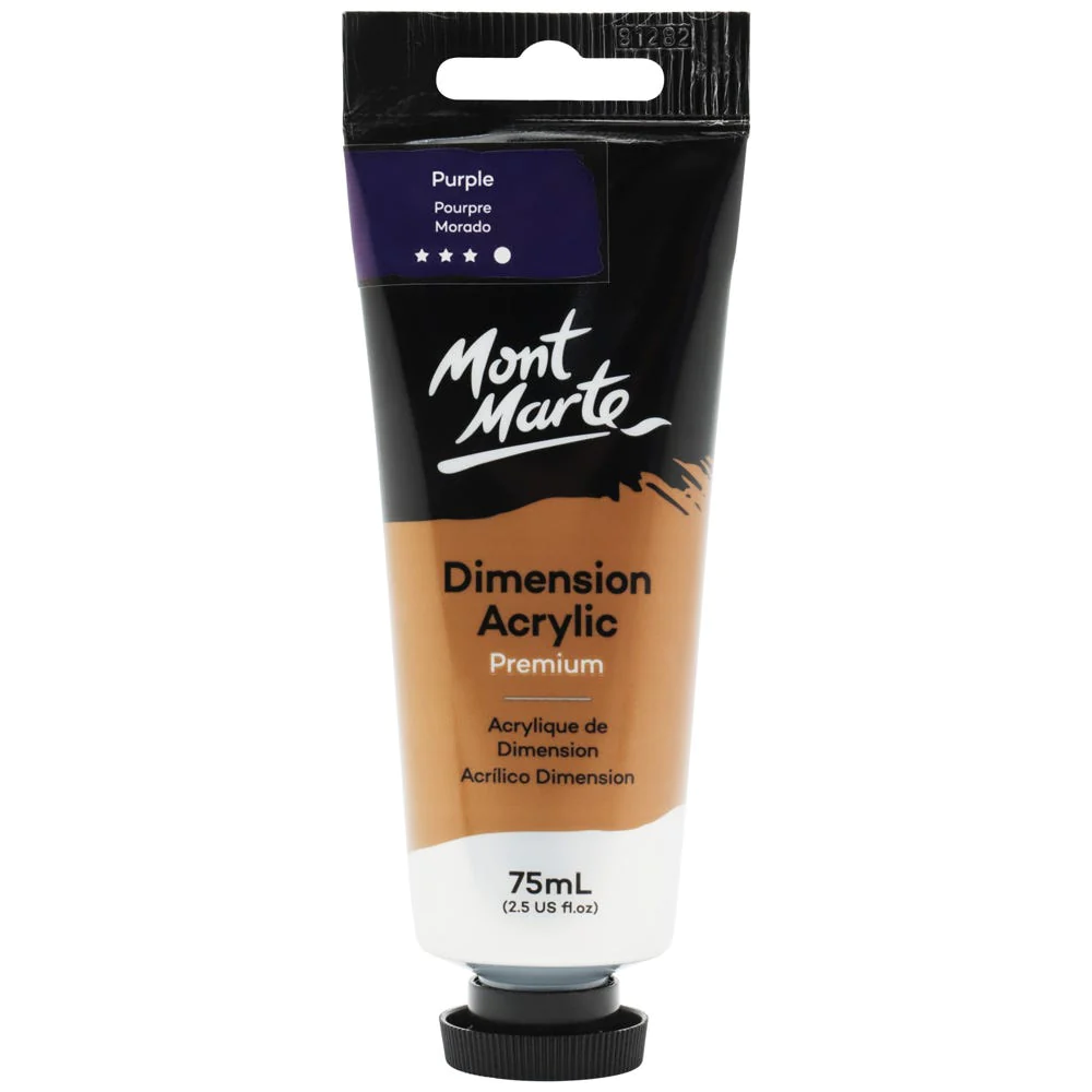 Tubo de Pintura Acrílica Dimension Premium 75ml - Color Morado - Mont Marte - PMDA0016