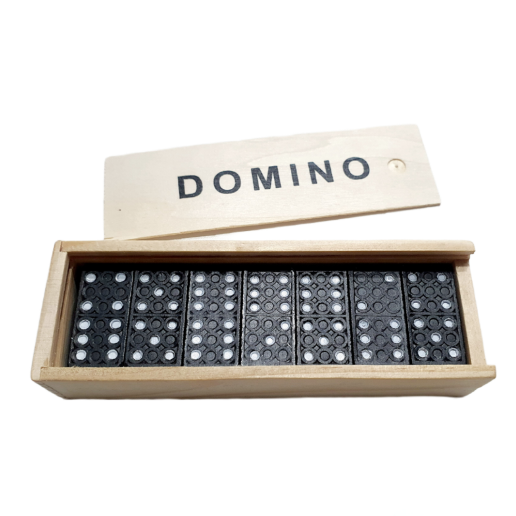 Juego de Dominó de 28 Piezas en Caja de Madera con Reglas del Juego