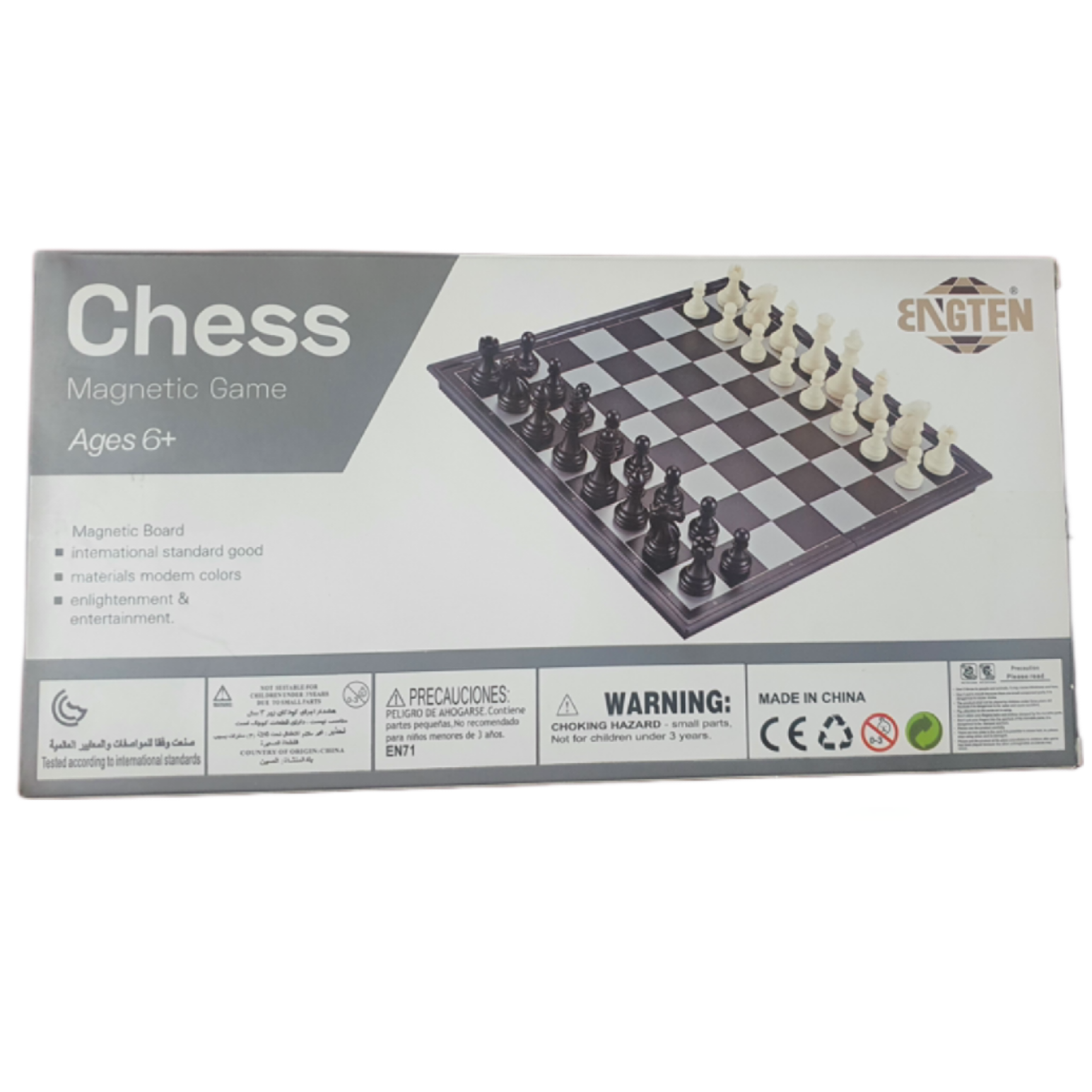 Tablero de Ajedrez Plástico Magnético con Piezas Blancas y Negras 50x50 cm. Nro. 5 - 4801