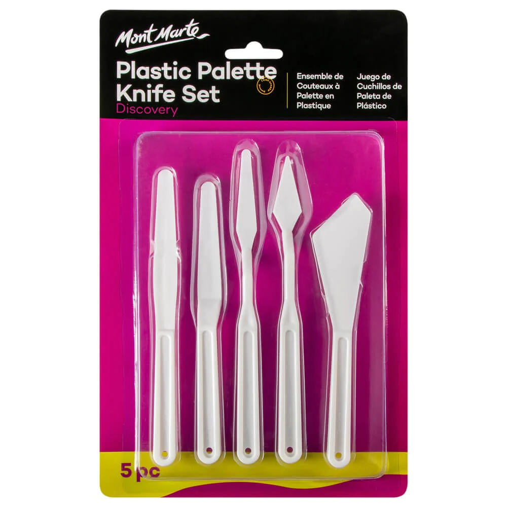 Set de 5 Espátulas de Plástico Para Mezclar Pintura - MAPK0001 - Mont Marte