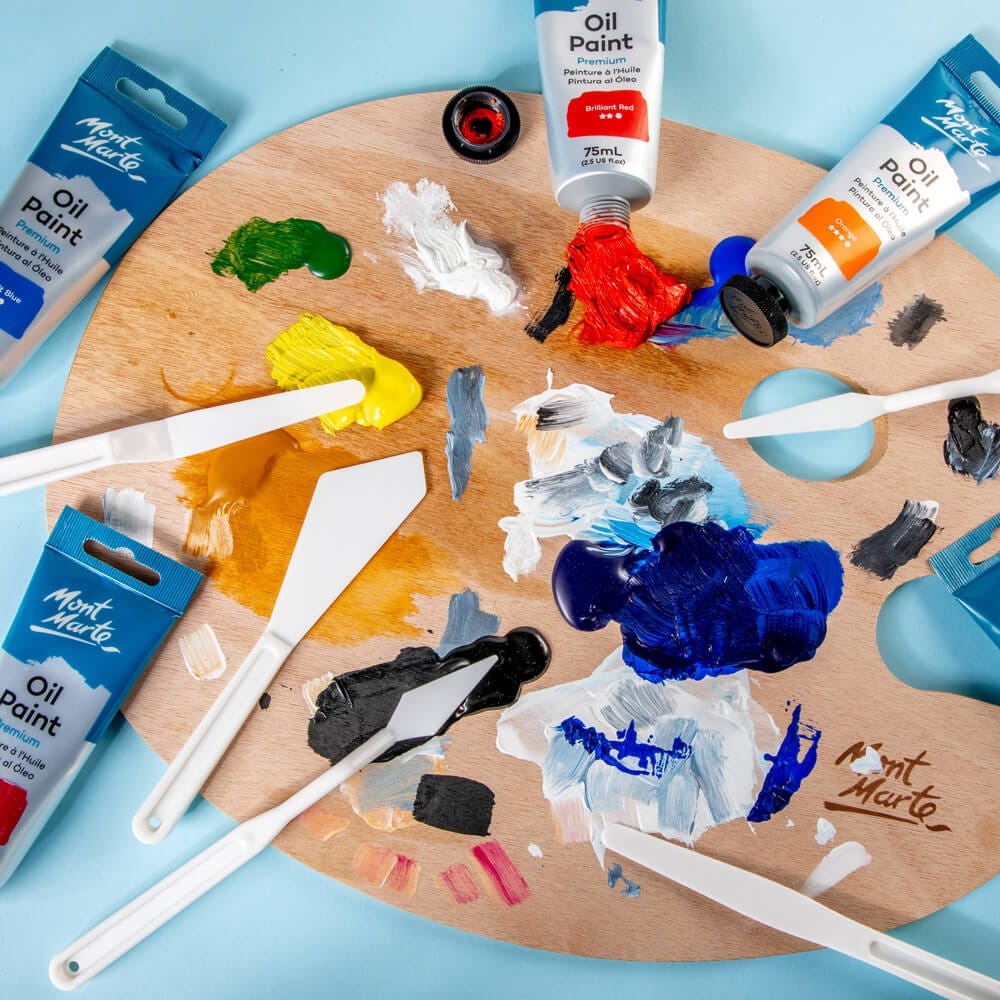 Set de 5 Espátulas de Plástico Para Mezclar Pintura - MAPK0001 - Mont Marte