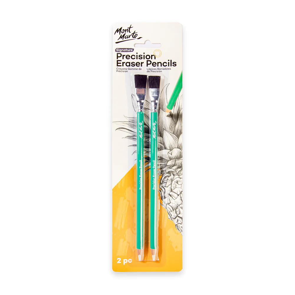 Set de 2 Lápices Borradores de Precisión Para Grafito y Carbón - MAXX0055 - Mont Marte