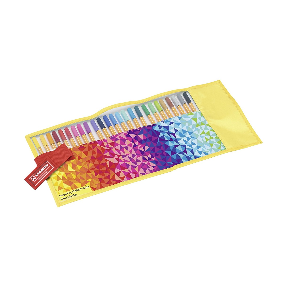 Set de 25 Micropuntas Stabilo Point-88 + Estuche Roller