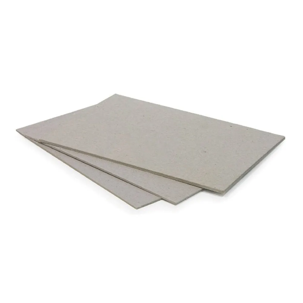Hoja de Cartón Gris #12 / Nro.12 - 2.0 mm. - Tamaño Doble Carta 279x432 mm. - Papelao Uniao