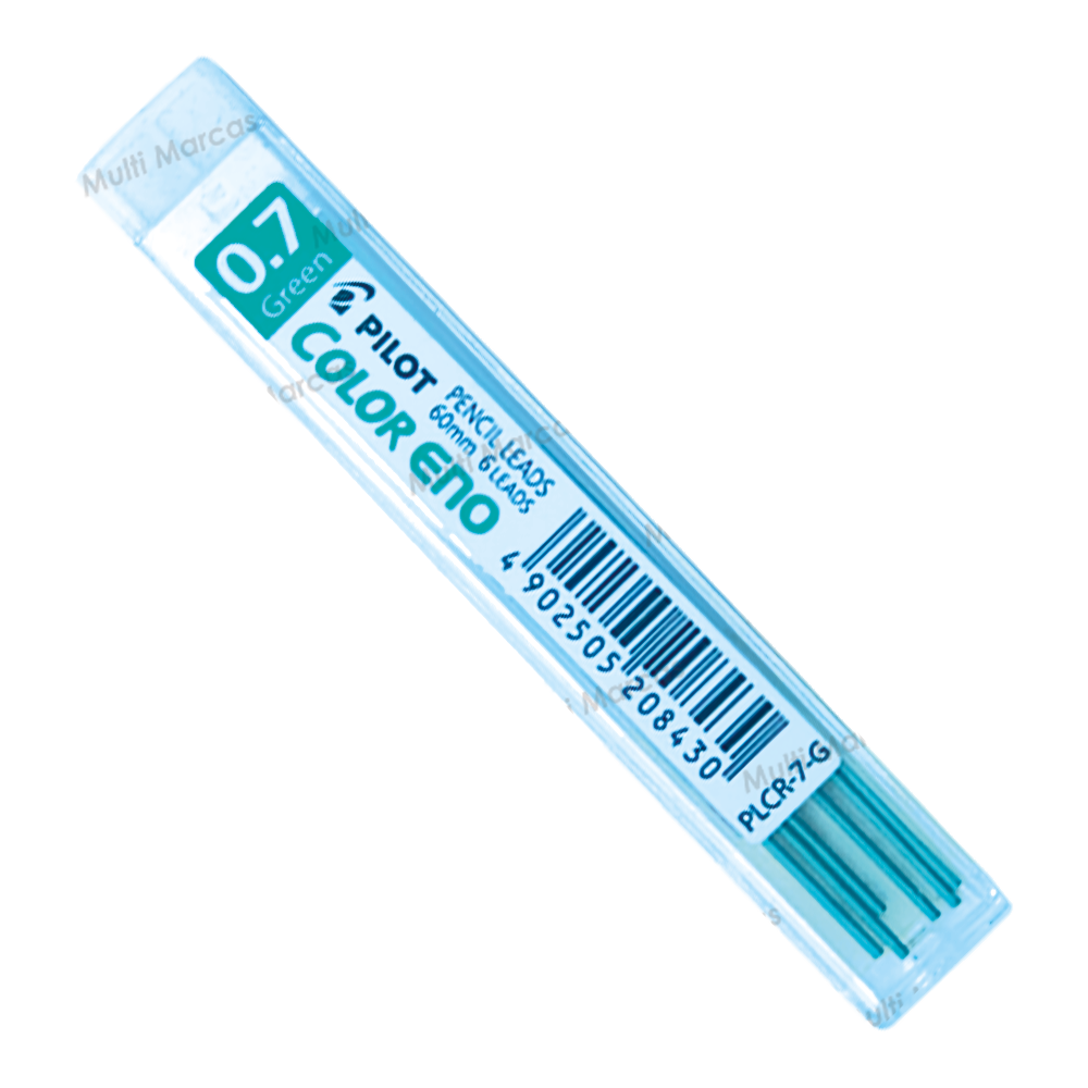 Minas de Colores para Portaminas 0.7 mm Color ENO – Color Verde - PLCR-7-G - PILOT
