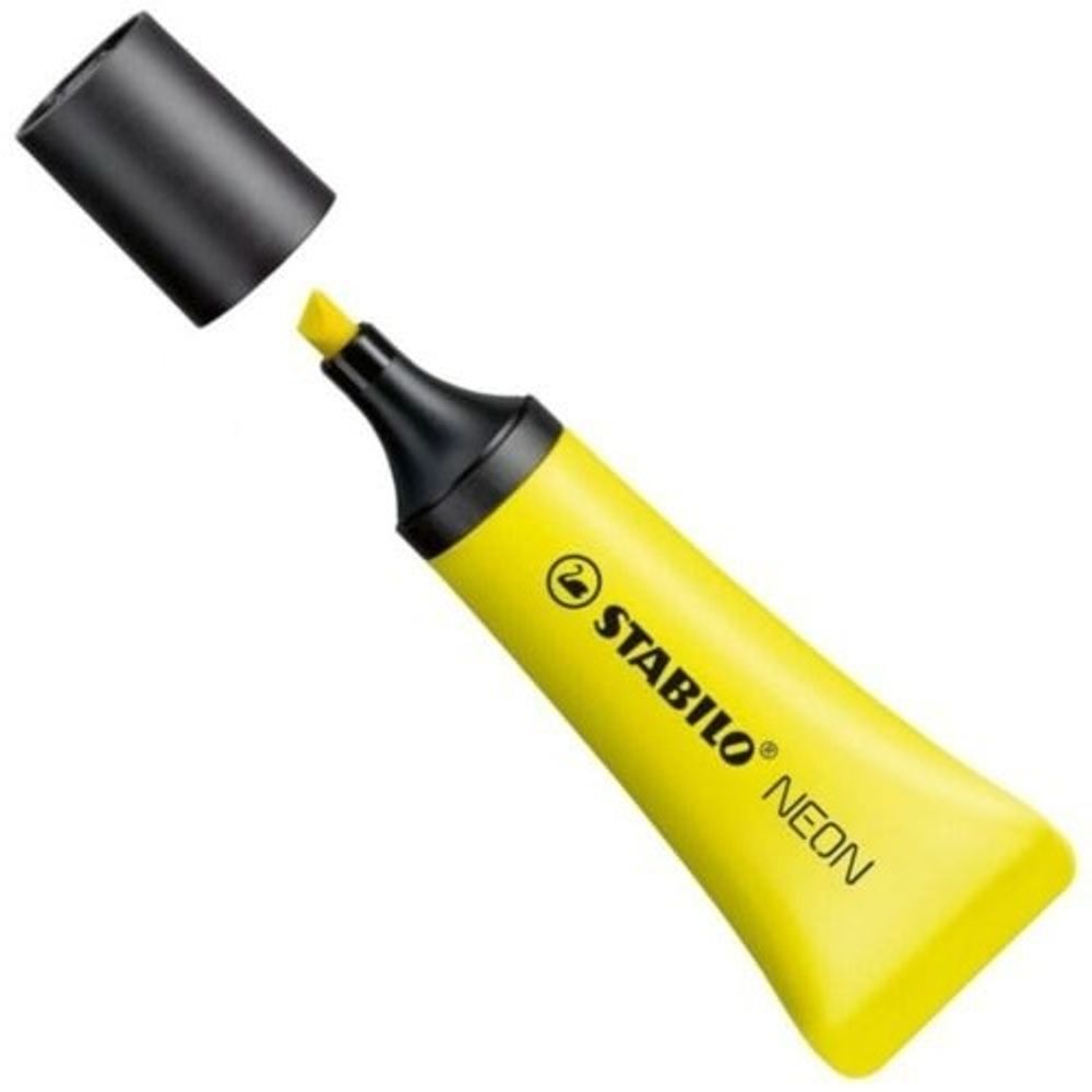 Resaltador Stabilo Neon Color Amarillo 72/24