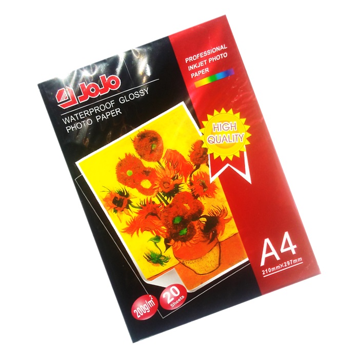 Paquete De 20 Unidades Papel Fotográfico Con Brillo (Glossy), Tamaño A4, 200 gr. - JOJO
